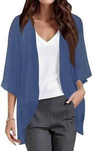 Plus Size Spring Clothes for Women 3/4 Length Sleeve Tops Summer Cardigan Casual Blouses Loose Fit