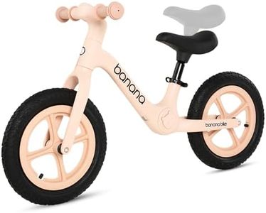 banana bike Kids Balance Bike - Sports Toddler Bike - Lightweight & Durable Bicycle for Boys & Girls - Adjustable Handlebars - Puncture-Proof - Develop Balance and Coordination Skills (Soft Pink)