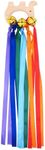 Baby Sensory Ribbon Ring Toys - 1Pcs Rainbow Ribbon Rattle Natural Wooden Ribbon Ring, Sensory Montessori Toy for 6-12 Month Babies Toddler