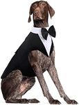 DORA BRIDAL Dog Tuxedo Wedding Outfit, Formal Suit with Bandana and Bow Tie for Large Dogs - Labrador, Golden Retriever, Bulldog