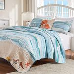 Greenland Home 5 Piece Maui Bonus Quilt Set, Full/Queen