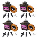 HOOYIJ 4 Pack MG90D 9g Digital Micro RC Servo Full Metal Gear 270 Degree Mini Servos Motor Upgraded SG90 for Arduino RC Smart Car Robot Arm 450 Aircraft Boat DIY PWM500-2500(Controllable Angle
