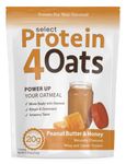 PEScience Select Protein4Oats, Peanut Butter and Honey, 12 Serving, Whey and Casein Blend for Oats and Oatmeal