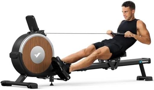 MERACH Self-Powered Rowing Machines for Home, Electromagnetic Resistance 2.0 Rowing Machine, Smart Adjust Resistance and Self-Develop APP, Upgrade LED Electronic Monitor and Comfortable Seat Cushion