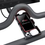 TFD Phone Holder Compatible w/Peloton Bike & Bike+ | Phone Tray, Baby Monitor, Cell Phone Holder Mount - Great for Earbuds & Fits Most Phones - Anti-Slip Phone Viewing Stand w/Soft Rubber Clip Mat