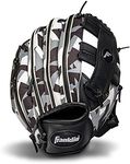 Franklin Sports Kids Baseball + Tball Glove - RTP Youth Baseball Glove - Boys + Girls Teeball, Youth Baseball Glove - Black/White - 9.5" Right Hand Throw