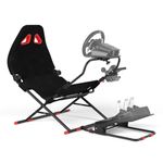 DIWANGUS UK Steering Wheel Stand Racing Simulator Cockpit with Seat Rig Foldable Racing Wheel Stand Sim Racing Cockpit for Logitech G29 G920 G923 G27 G25 T248X T248 T300RS T150 458 TX Xbox PS4 PS5