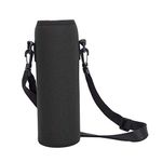 Dechoga Anti-scald water bottle bag, neoprene vacuum flask bag, outdoor sports water bottle thermal holder, water bottle sleeve, water bottle cover, suitable for 1L bottle(Schwarz)