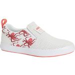 Xtratuf Women's Salmon Sisters Leather Sharkbyte Deck Shoe, White/Octopus, Size 8