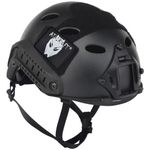 ATAIRSOFT PJ Type Adjustable Tactical Fast Helmet w/Side Rails and NVG Mount Black (L/XL)