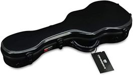 Crossrock Thick Padded Hardshell Fiberglass Black Concert Ukulele Case (CRF1020CUBK)