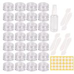 70 Pcs Empty Plastic Cosmetic Jars, 5ml Sample Containers Pots Bottles,sample pots for cosmetics, Travel Cosmetic Jar Pots with Lids,travel pots for cream,travel cream pots for toiletries