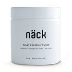 Näck Plant Protein Powder, 500g | Unflavoured | 80% Protein | 24g Protein | Complete Essential Amino Acid Profile 9.7g EAA, 4.5g BCAA | Vegan | Gluten-Free | Non-Dairy