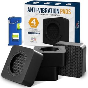 Anti Vibration Pads for Washing Machine and Dryer (Set of 4) - Universal Washer Anti Vibration Pads with HexiGrip™ - Washing Machine Accessories & Leveling Pads – Vibration Dampening Mat