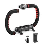 Neotter Camera Smartphone Stabilizer, Handheld Video Grip Rig, Fits for All Camera, Camcorder, DSLR and for All iPhone and Android Smartphones
