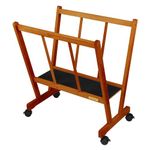 Creative Mark Firenze Wood Large Print Rack with Castors - Perfect for Display of Canvas, Art, Prints, Panels, Posters, Art Gallery Shows, Storage Rack - Walnut