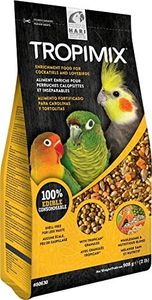 Hari Hagen Tropimix Enrichment Food for Cockatiels & Lovebirds, 2 lb. - HARI Parrot Food with Seeds, Fruit, Nuts, Vegetables, Grains, and Legumes