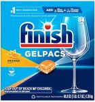 Finish All in 1 Gelpacs Orange, Dishwasher Detergent Tablets 84 count (packaging may vary )