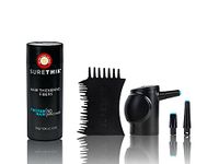 SureThik Hair Thickening Fibers 30g with Applicator and Hairline Comb (Dark Brown)