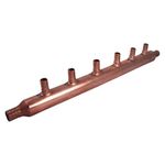 SharkBite 22788 6-Port Open Copper PEX Manifolds, 1 Inch Trunk, 3/4 Inch, 1/2 Inch Ports