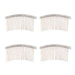 Lurrose 4Pcs Rhinestone Hair Side Combs Alloy Flower Hair Combs Wedding Bridal Jewelry Hair Insert Comb for Women (Picture 3)