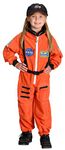 Aeromax Jr. Astronaut Suit with Embroidered Cap and NASA patches, ORANGE, Size 4/6