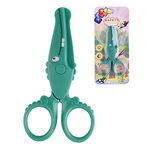 ASTARON Kids Safety Scissors, Cute Crocodile Shape Design Kids Preschool Training Scissors, Art Craft Plastic Scissors for School Supplies and Scrapbooking Supplies, 3 Styles Options (Crocodile)