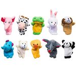 Velvet Cute Animal Style Finger Puppets for Children, Shows, Playtime, Schools - 10 Animals Set by S