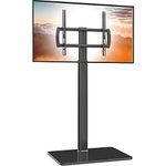 Universal TV Stand with Mount 80 Degree Swivel Height Adjustable and Tilt Function for 27 to 65 inch LCD, LED OLED TVs,HT1002B