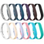 LEEFOX 12 Colors Fitbit Flex 2 Bands, Adjustable Fit Bit Flex 2 Accessories Silicon Replacement Wristbands w/ Fastener Clasp Fitness Strap for Original Fitbit Flex 2, 12 Packs, Small(Psalm 23-3)