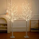 NOWSTO Lighted Birch Tree, 2 Pack 6