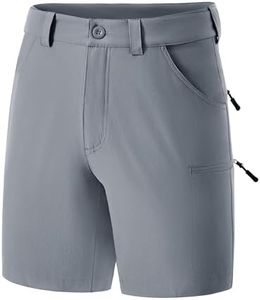 FitsT4 Sports Men’s Cargo Hiking Shorts 7 Inch Stretch Water Resistant Quick Dry Lightweight Outdoor Tactical Shorts,Grey,XXL