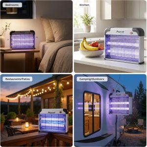 ASPECTEK 20W Electric Bug Zapper – UV Fly Killer, Waterproof, 1000sq.ft