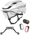 Lumos Ultra E-Bike Helmet(Lunar White,Non-MIPS,Size M-L) & Advanced Bike Lights Kit(Firefly Mini - 2 Pack) & Turn Signal Mount