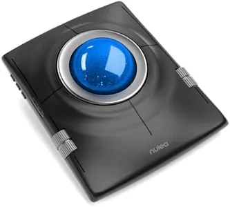 Nulea Wireless Trackball Mouse, Ergonomic 55mm Trackball, Adjustable DPI for Precise Control, Left or Right Hand Compatible, Rechargeable, Multi-Device Bluetooth & 2.4GHz for PC, Laptop, Mac(Blue)