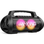 W-KING 70W (120W Peak) Bluetooth Speaker, Portable Speakers Bluetooth Wireless Loud, Waterproof Outdoor Bluetooth Speaker Wireless, Deep Bass/42H/Stereo Pairing/EQ/TF/AUX/Power Bank/Mic Slot/RGB Light