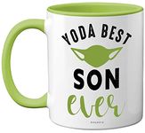 Son Gifts - Yoda Best - Inspirational Son Mug, Son Gifts from Mum, Son Birthday Gifts, Son Gift from Dad, Gifts for Sons, Christmas Idea, 11oz Ceramic Dishwasher and Microwave Safe Mug