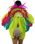 ZUCKER Tropical Feather Carnival Costume Backpack - Adult Cosplay/Halloween Costumes