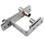 TamBee Pivot Hinge Shaft Stainless Steel 360 Degree Rotation Silver Tone 18mm Dia Shaft Hardware for Door and Cabinet 20.5cm Long