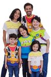 Disney Pixar Toy Story Woody Buzz Lightyear Alien Matching Family Cosplay T-Shirt Infant to Adult, Alien, Blue, 5T