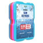 GURIN Ice Packs for Lunch Box– BPA Free – Quick Freeze & Long Lasting - Reusable Slim Ice Packs for School, Beach, Fishing (Set of 4)