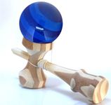 Bamboo Kendama With Translucent Blue Ball + Extra String