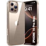 TheGiftKart Ultra-Hybrid Crystal Clear Back Case Cover for iPhone 16 Pro Max | Shockproof Design | Camera Protection Bump | Hard Clear Back | Bumper Case Cover for iPhone 16 Pro Max (Transparent)