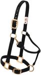 Weaver Leather Original Adjustable 3/4-Inch Weanling/Pony Chin and Throat Snap Halter, Black