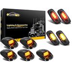 Partsam Smoke Set 5PCs Cab Top Roof Running Marker Light Amber w Wiring Pack + 4Pcs LED Side Fender Marker Lights Replacement for Dodge Ram 2003-2009 and Ram 2011-2017 Pickup Trucks Dually Bed