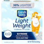 Fresh Step Lightweight Extreme with Febreze Freshness, Clumping Cat Litter, Scented, 15.4 Pounds