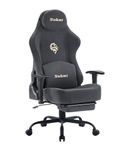 Submi Gaming Chair, Gaming Chair for Adults, Ergonomic Computer Chair with Lumbar Support and Footrest, High Back PC Gamer Chair, Fabric Office Chair, 165°Recliner, Home, Comfy, 350LBS, Deep Grey