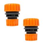 Hokipo 1/2"- 3/4" Home Garden Water Hose Pipe Reducer Connector Jointer, 2 Piece (Ar-3717x2) - Plastic