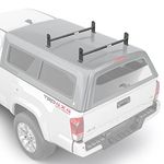 AA-Racks Model DX36 Universal Pickup Truck Cap & Topper 2 Bar Ladder Roof Van Rack System Adjustable Steel Cross Bars - Sandy Black