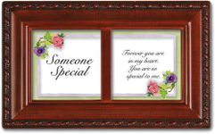 Someone Special Woodgrain Cottage Garden Petite Music Box Plays Wonderful World